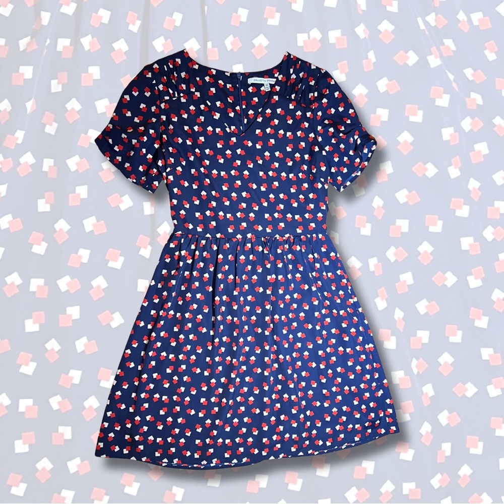 Collective Concepts Navy Blue Floral Dress